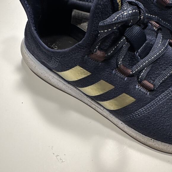 Adidas Cloudfoam Pure 2.0 Women’s Running Shoes, Sneakers, Navy/Golf, Size 9.5 - Picture 2 of 9